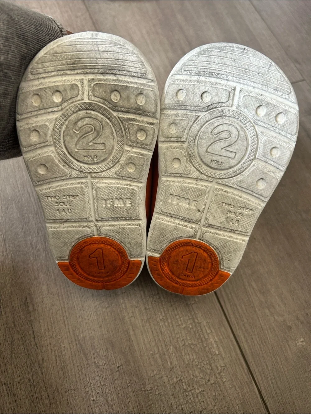 Orange IFME Light Baby / Toddler One-Belt Mesh Sneakers Size: 7.5